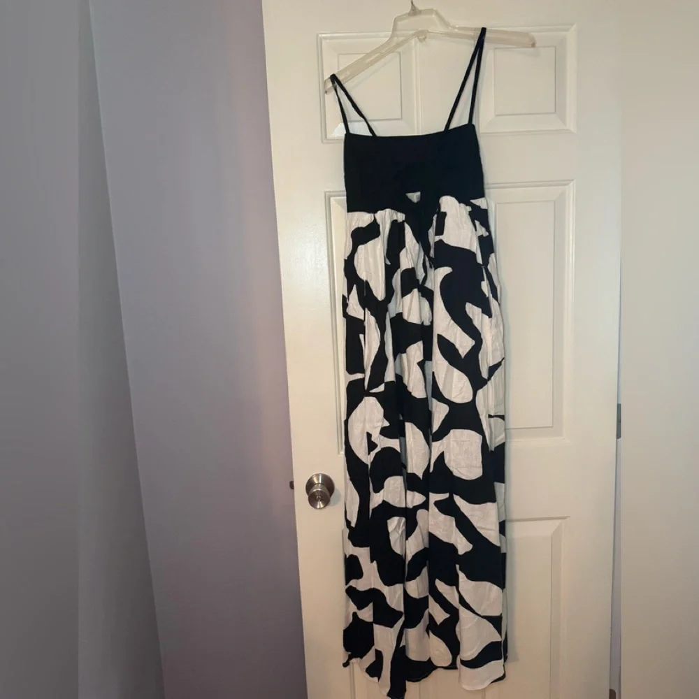 NWT Abercrombie tie back linen babydoll maxi dress